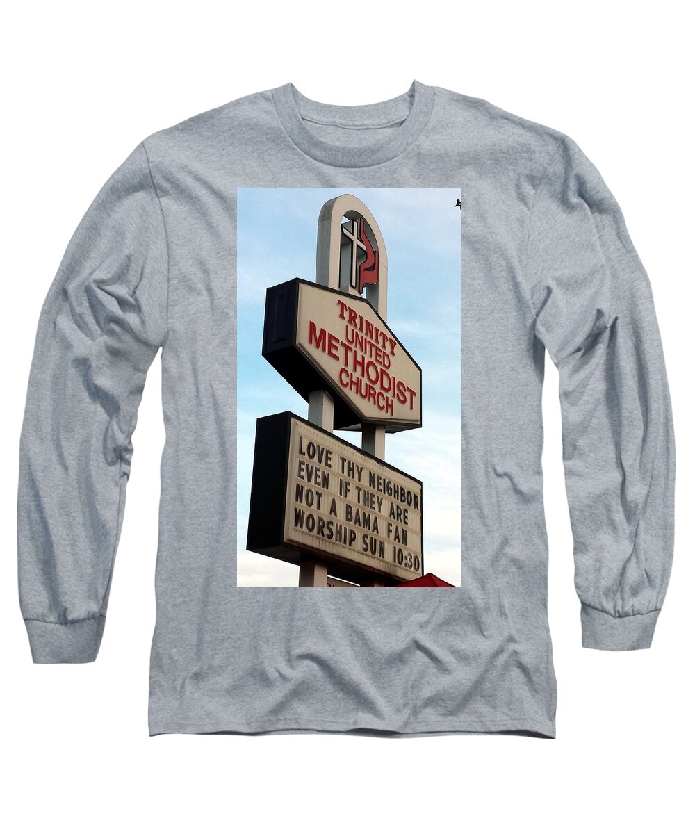 Gameday Long Sleeve T-Shirt featuring the photograph Gameday Humor by Kenny Glover