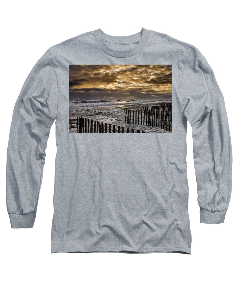 God Beams Long Sleeve T-Shirt featuring the photograph Golden Hour by C Renee Martin