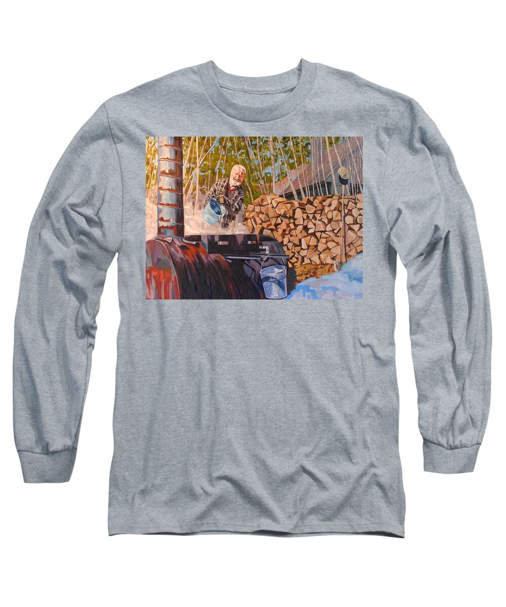838 Long Sleeve T-Shirt featuring the painting Gordon by Phil Chadwick