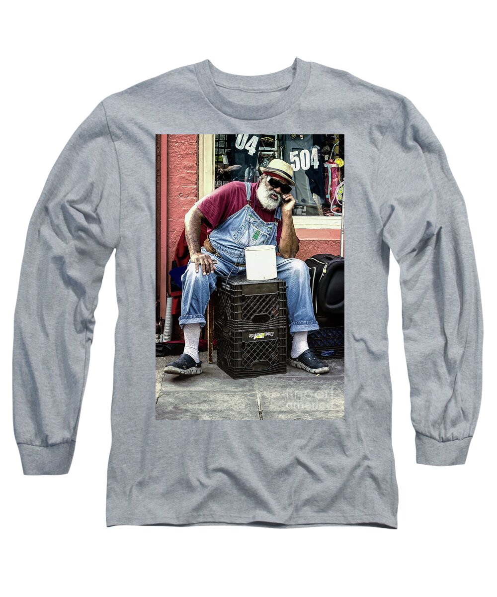Man Long Sleeve T-Shirt featuring the photograph Grandpa Elliott - NOLA by Kathleen K Parker