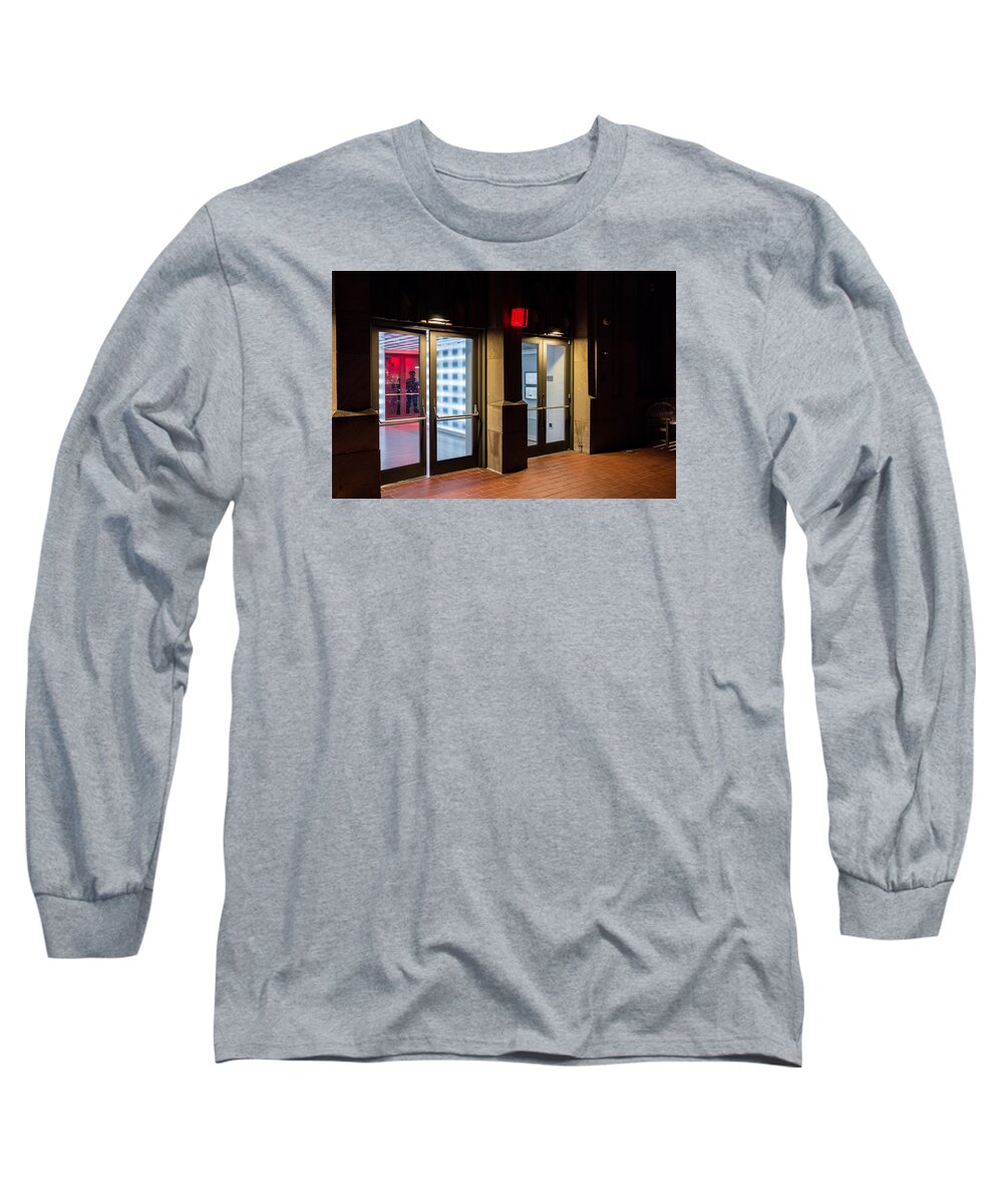 New York Long Sleeve T-Shirt featuring the photograph Guarding the Door by M G Whittingham