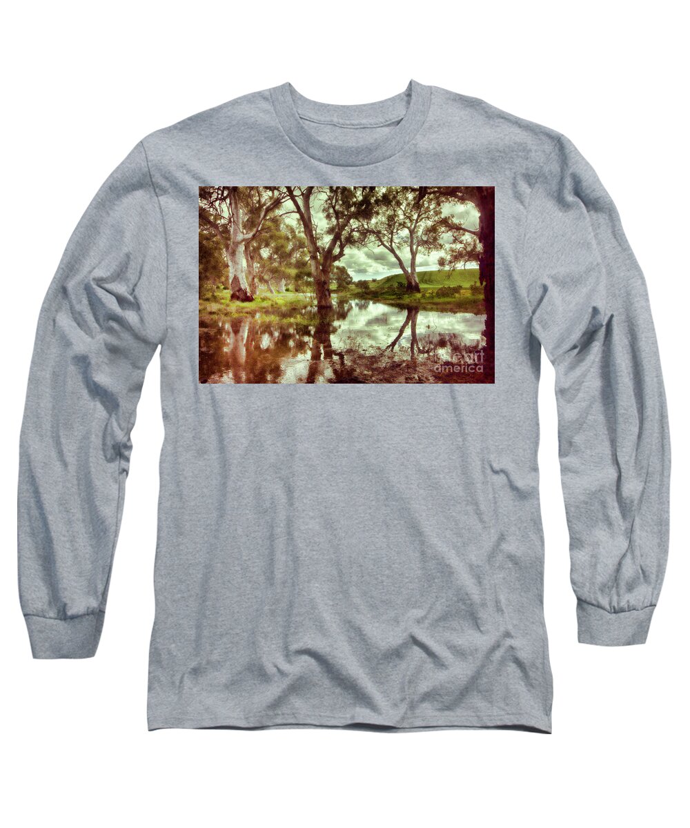 Gum Trees Long Sleeve T-Shirt featuring the photograph Gum Creek V2 by Douglas Barnard
