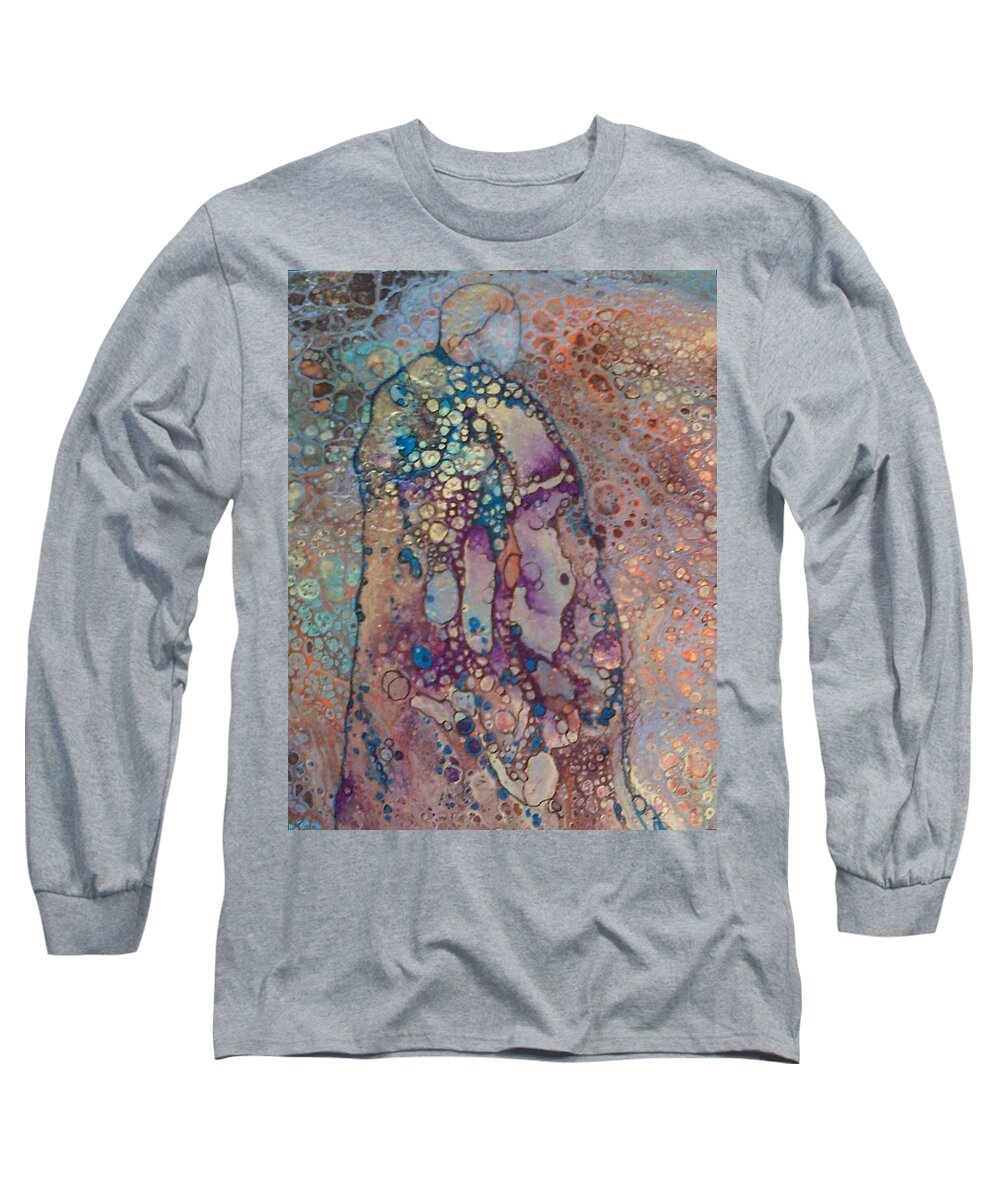 Klimt Long Sleeve T-Shirt featuring the painting Gustavs' Robe by Pat Purdy