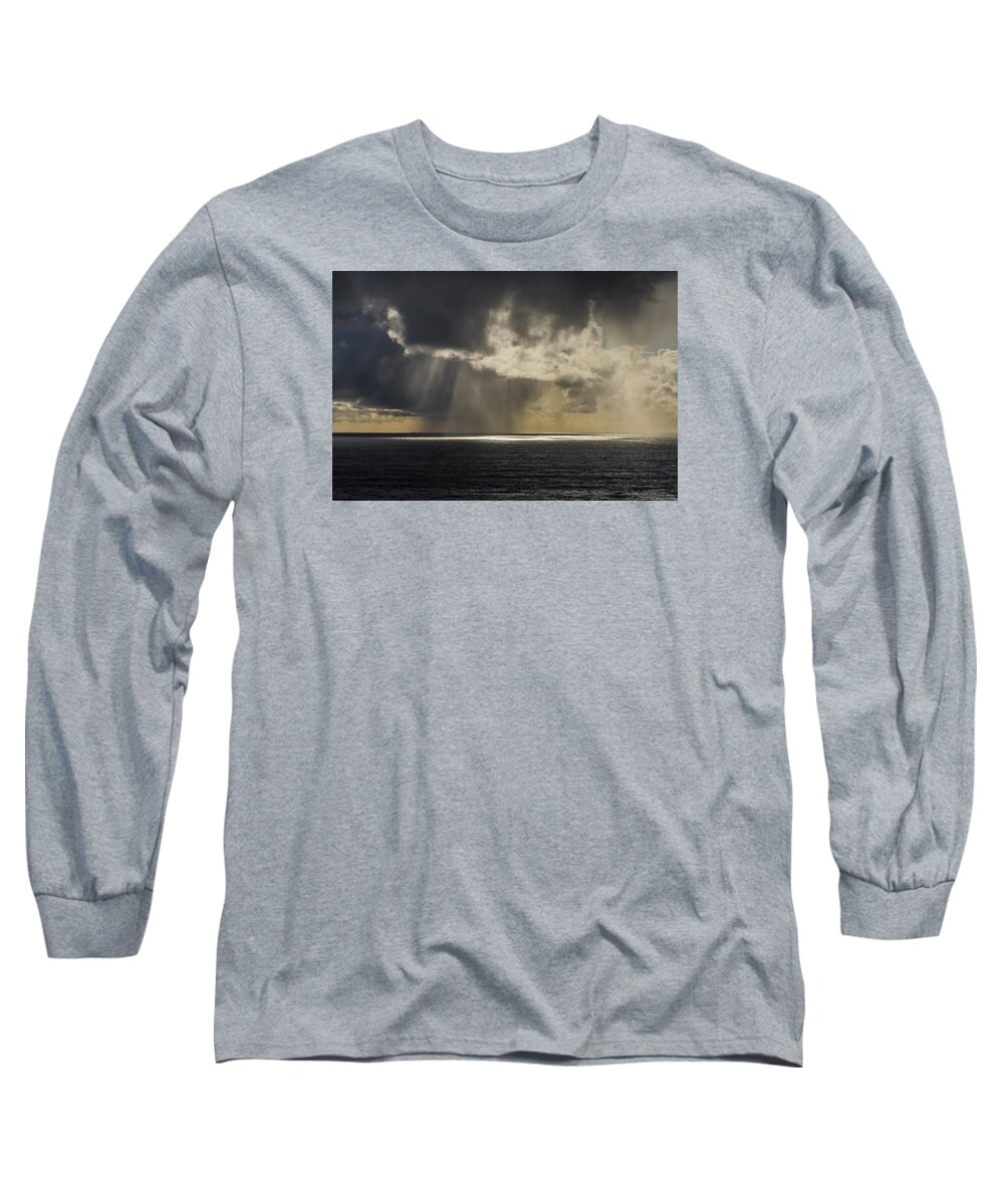 Clouds Long Sleeve T-Shirt featuring the photograph Hail at Sea by Robert Potts