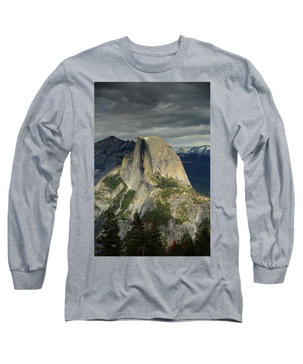 Pohono Trail Long Sleeve T-Shirt featuring the photograph Half Dome from Pohono Trail 2 by Raymond Salani III