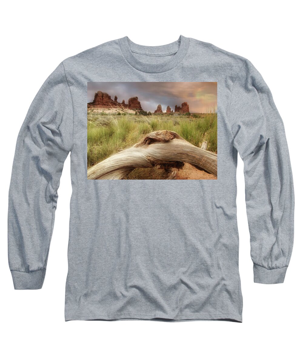 Monument Valley Long Sleeve T-Shirt featuring the photograph Hands Folded In Prayer by Micah Offman
