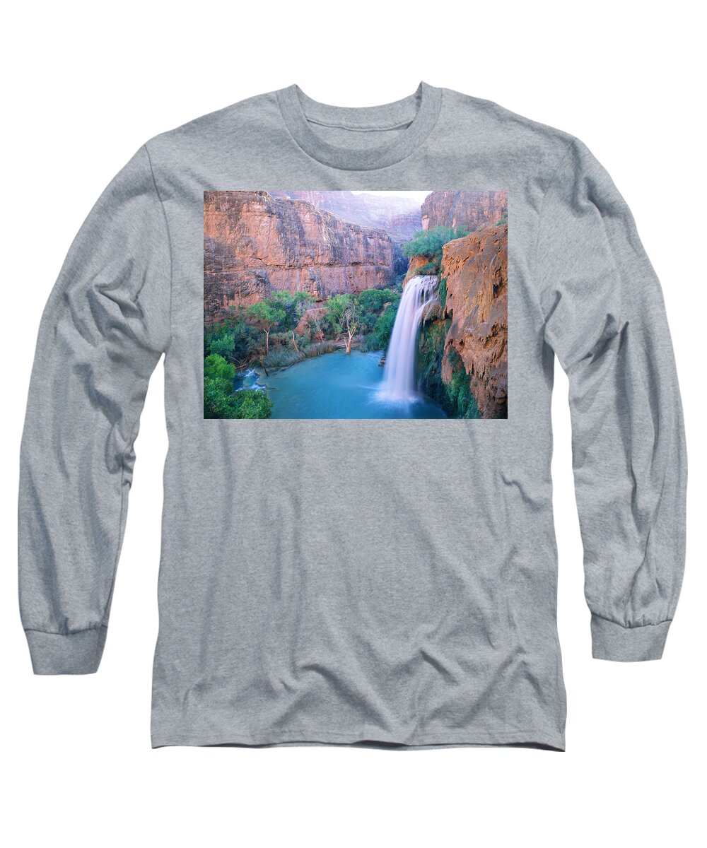 Havasu Long Sleeve T-Shirt featuring the photograph Havasu Falls by Mark Miller