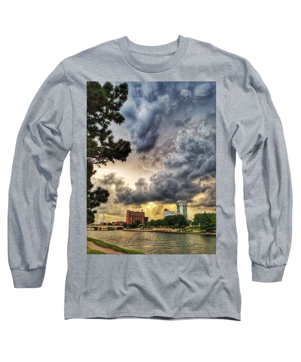 Hdr Long Sleeve T-Shirt featuring the photograph HDR ict Thunder by Brian Duram