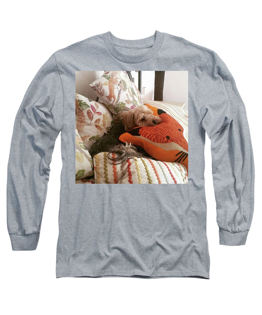Dog Long Sleeve T-Shirt featuring the photograph Getting Comfy by Rowena Tutty