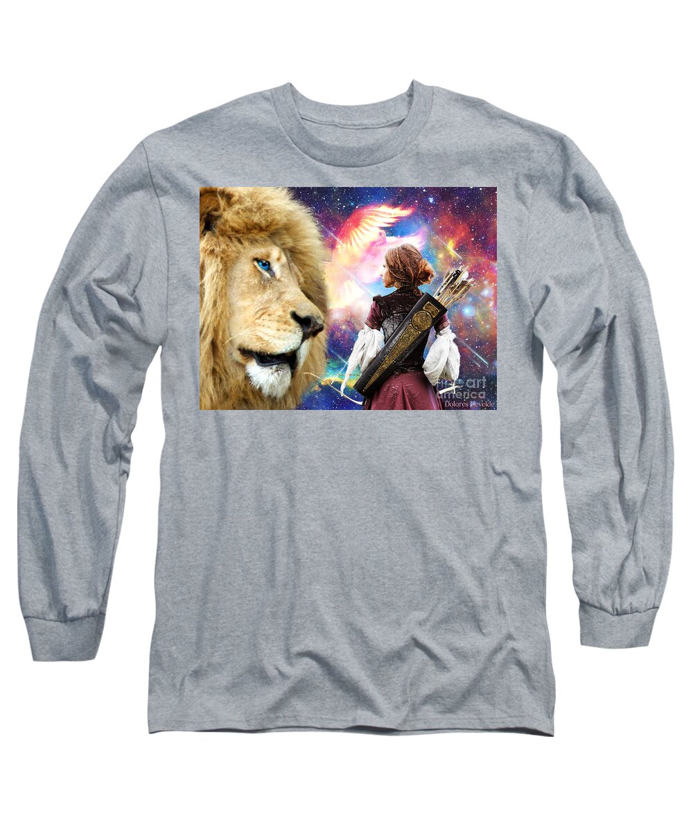 Lion Of Judah Long Sleeve T-Shirt featuring the digital art Holy Calling by Dolores Develde