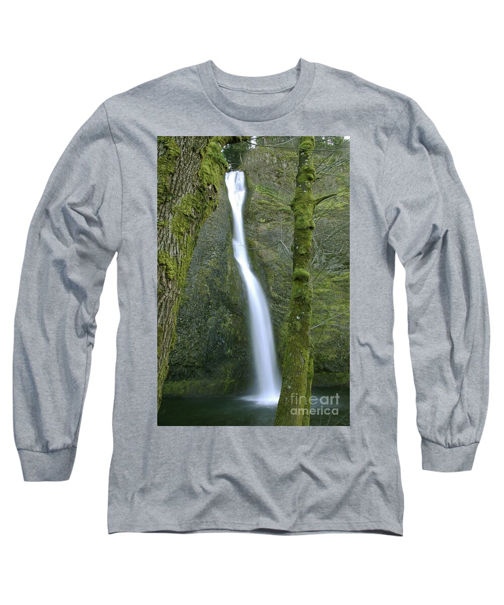 Waterfall Long Sleeve T-Shirt featuring the photograph Horsetail Falls by Rick Bures