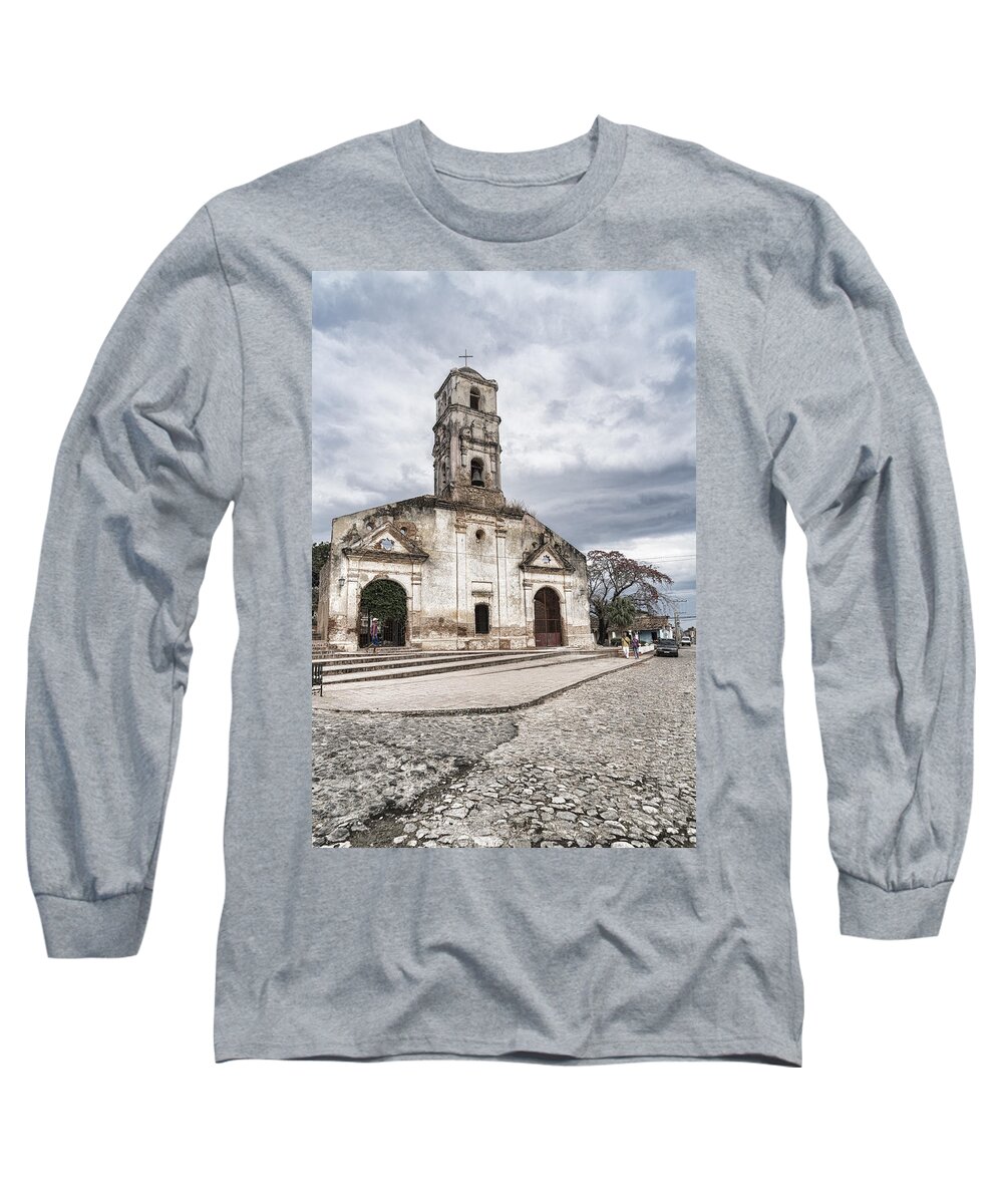 Iglesia De Santa Ana Long Sleeve T-Shirt featuring the photograph Iglesia de Santa Ana by Sharon Popek