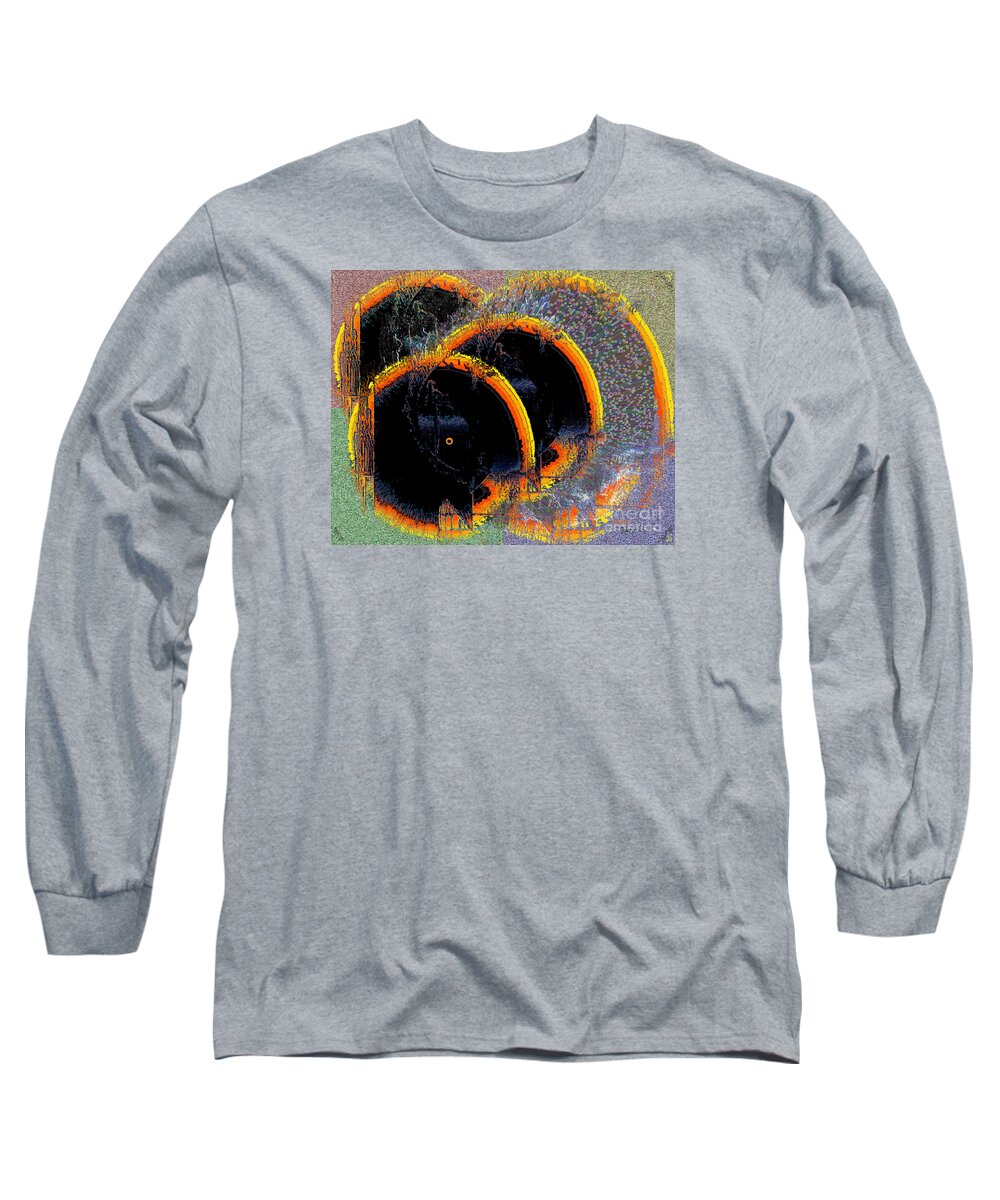 Circles Long Sleeve T-Shirt featuring the digital art Inw_20a6449_sighted by Kateri Starczewski