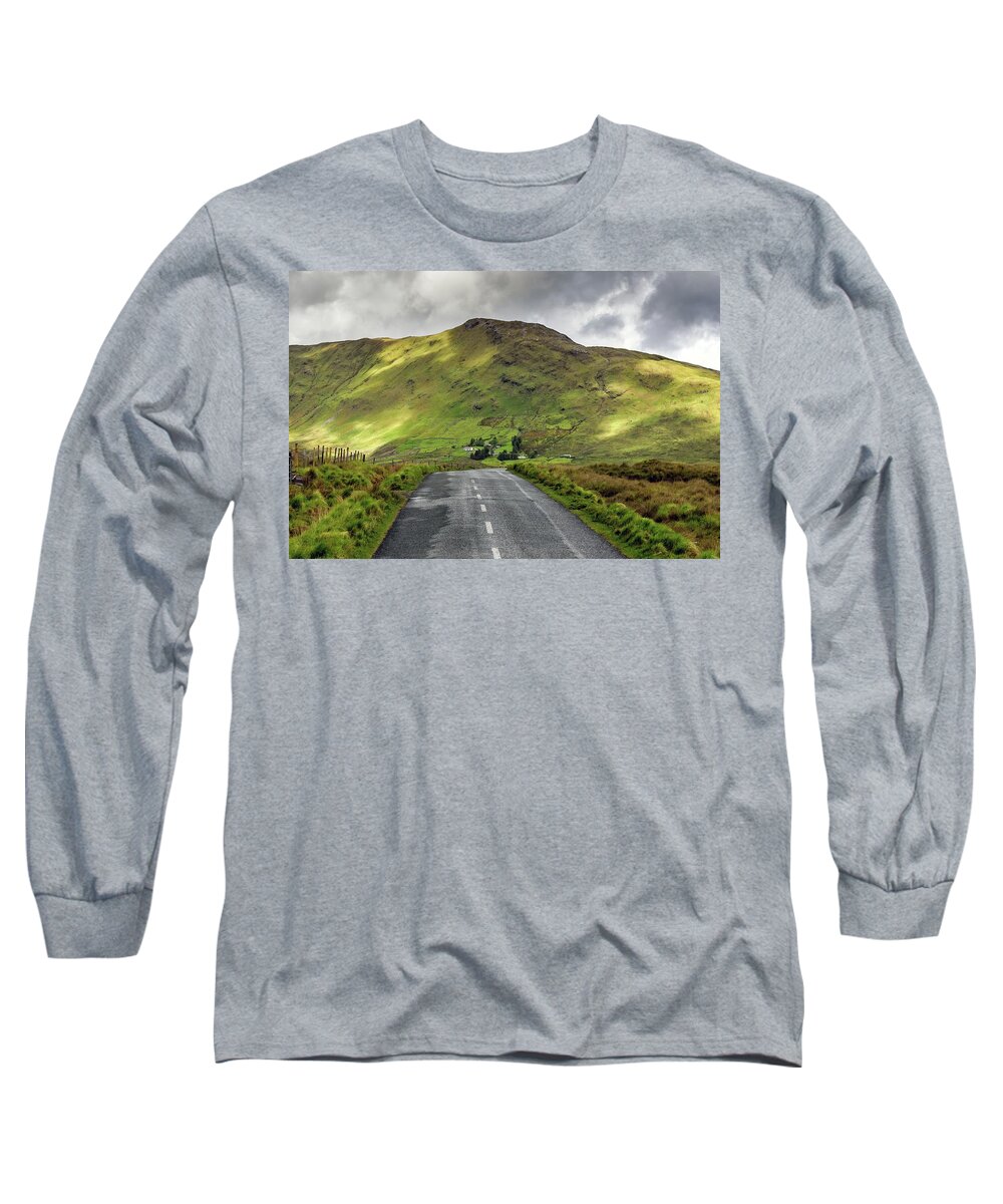 2016 Long Sleeve T-Shirt featuring the photograph Irish Highway by Chris Buff
