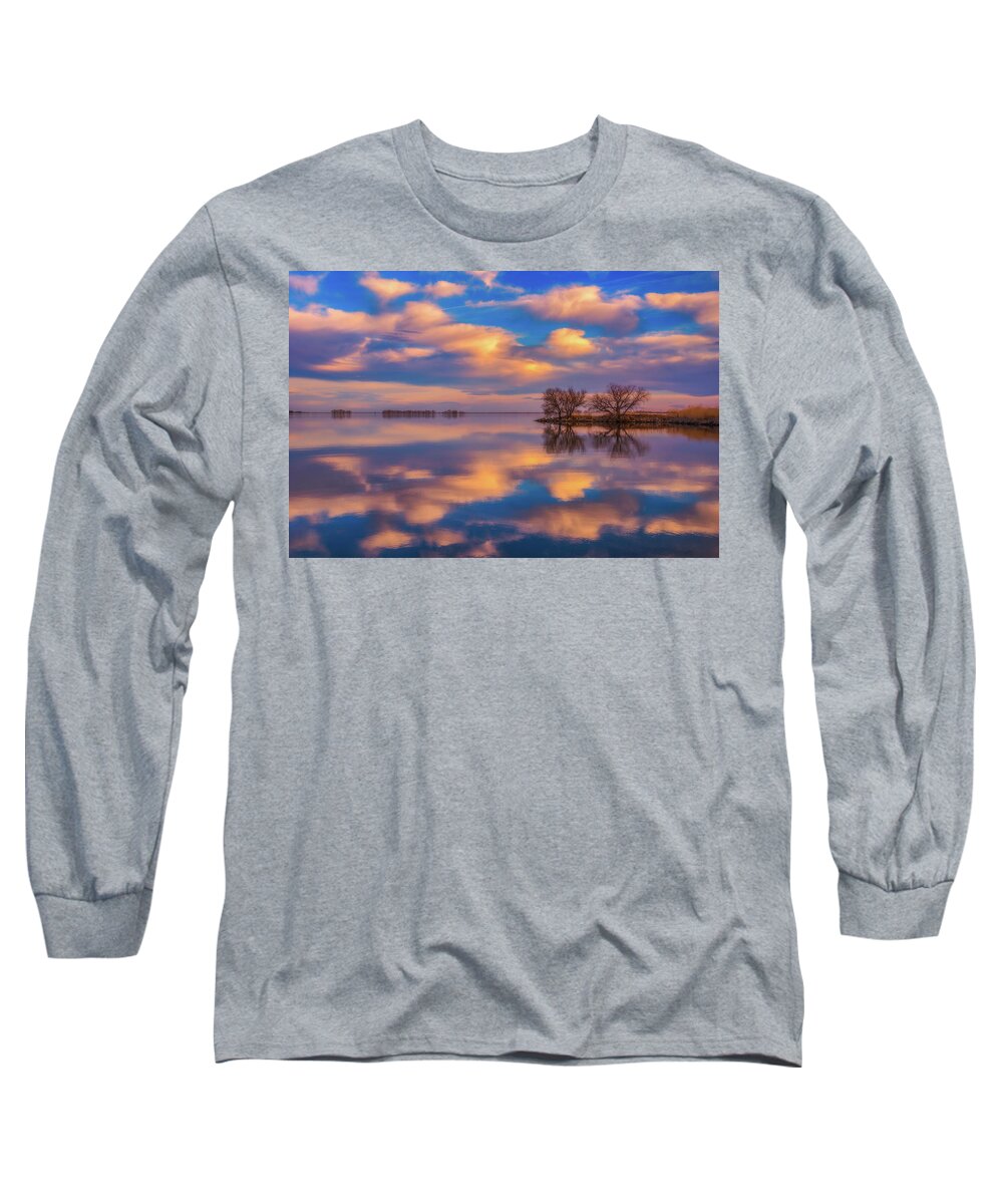 Sunset Long Sleeve T-Shirt featuring the photograph Jackson Lake Sunset by Darren White