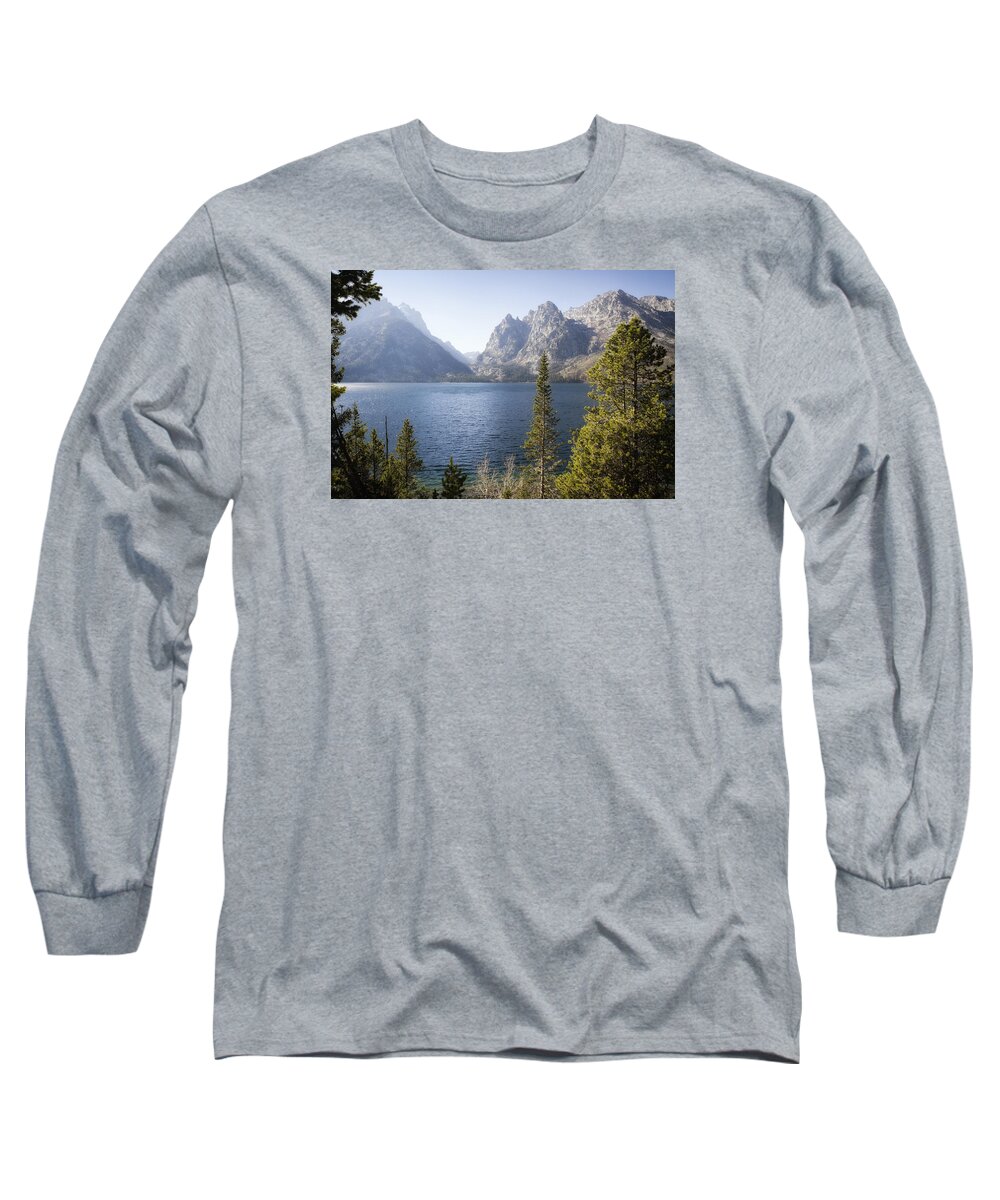 Tetons Long Sleeve T-Shirt featuring the photograph Jenny Lake by Shirley Mitchell