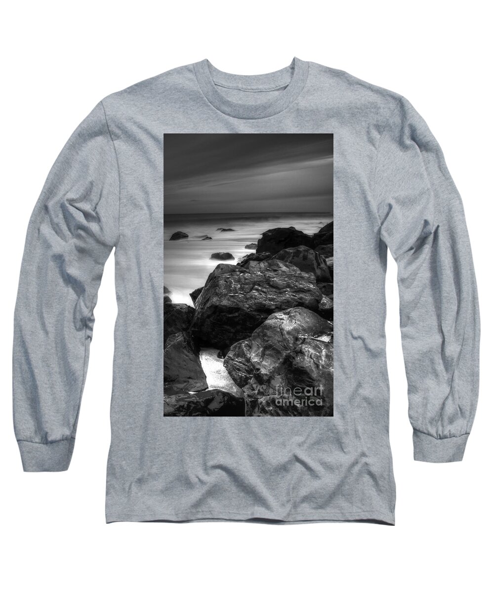 Paul Ward Long Sleeve T-Shirt featuring the photograph Jersey Shore at Night by Paul Ward