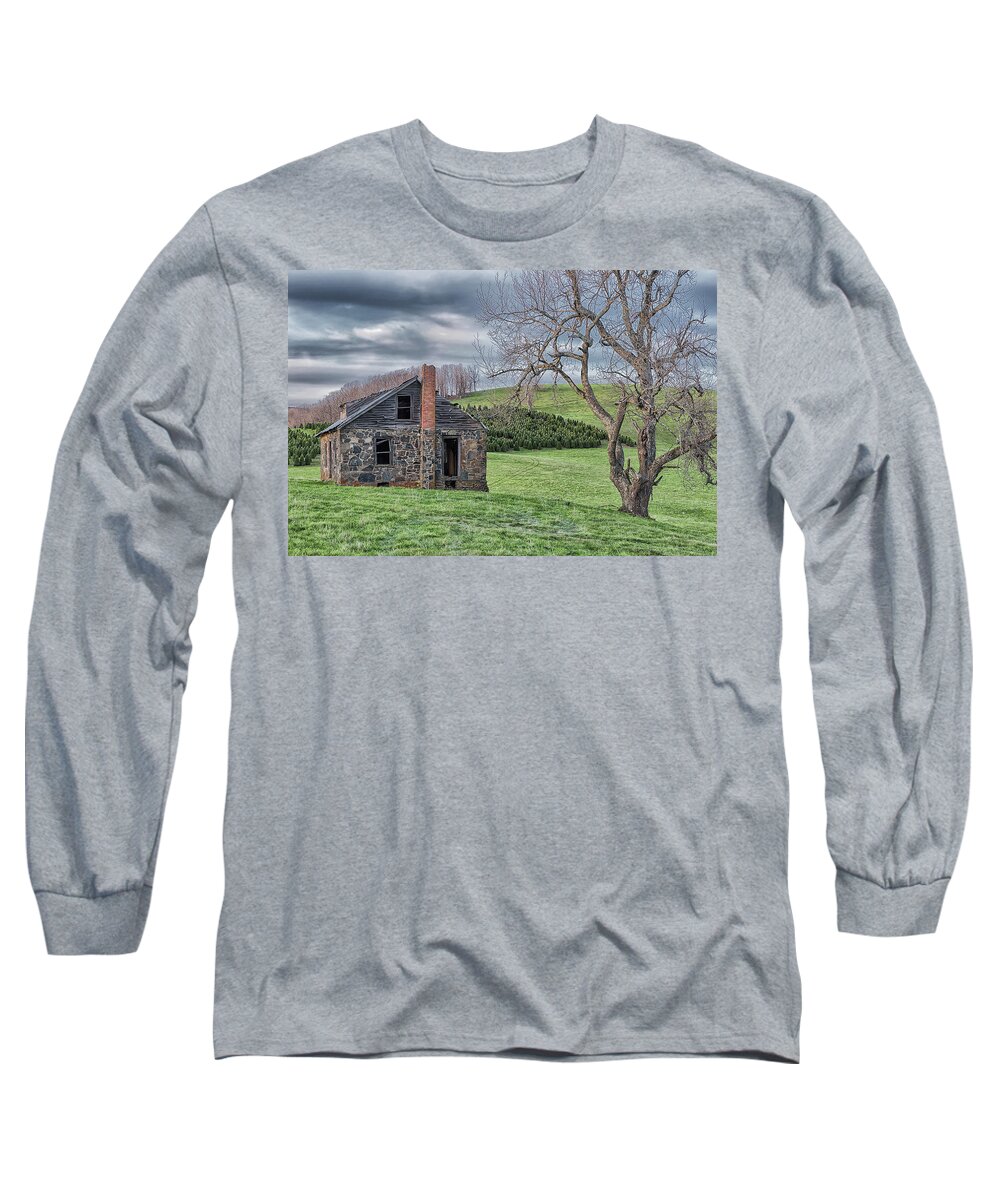 Boone North Carolina Long Sleeve T-Shirt featuring the photograph Junaluska Road Christmas Tree Farm by Victor Culpepper