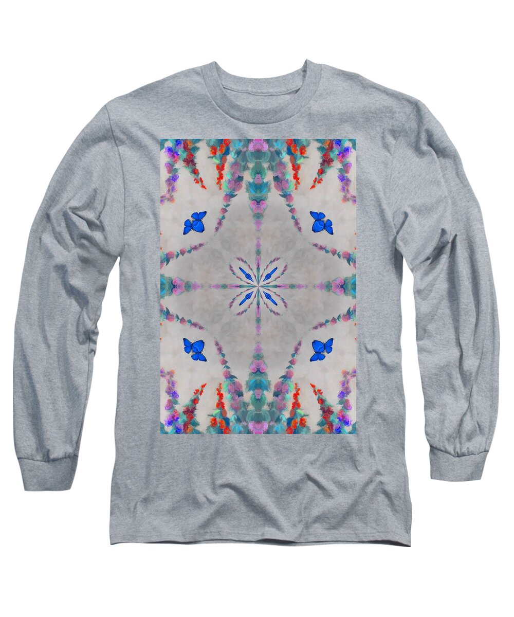 Kaleidoscope Long Sleeve T-Shirt featuring the photograph K 111 by Jan Amiss Photography