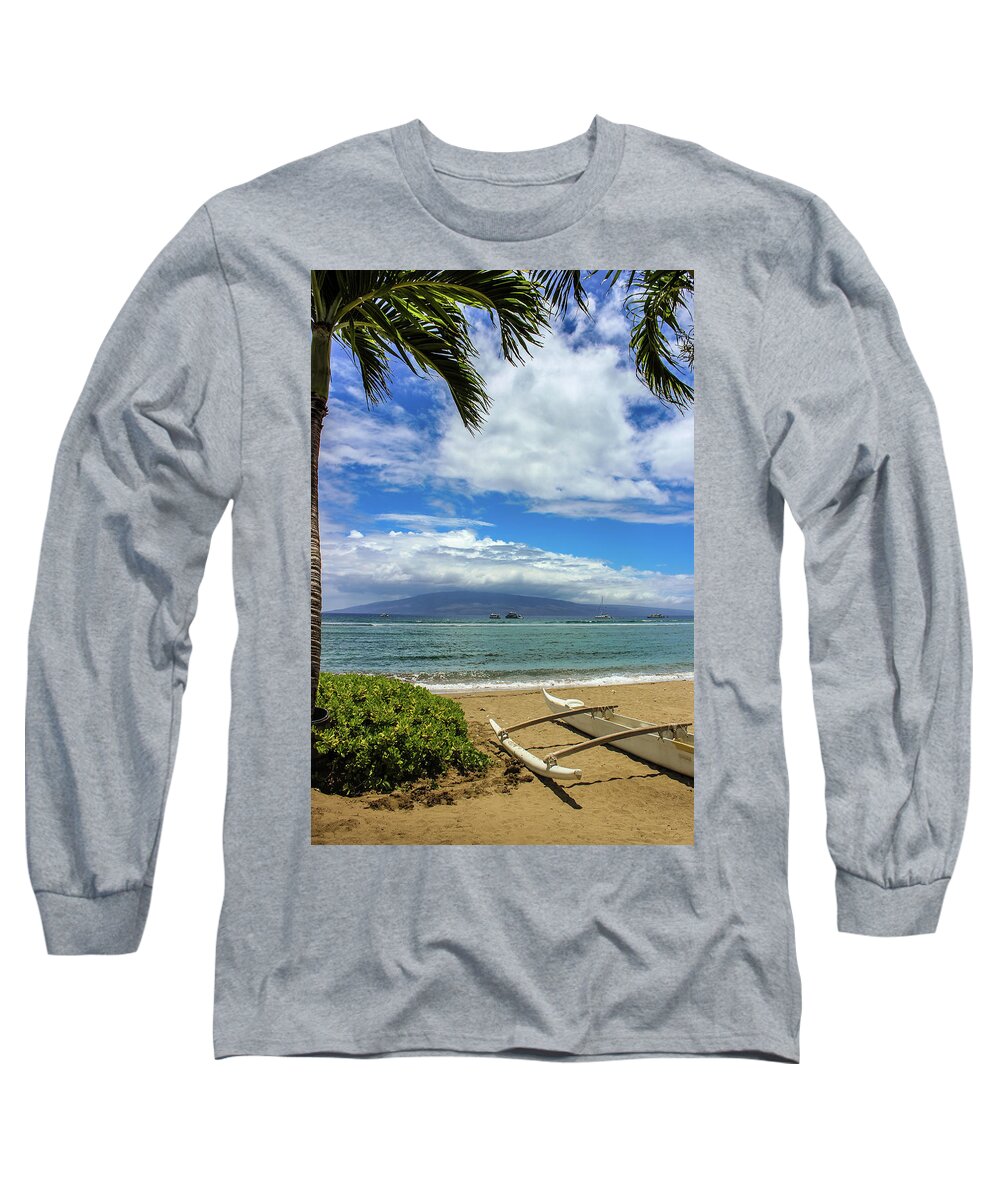 Beach Long Sleeve T-Shirt featuring the photograph Kaanapali Beach, Maui by Andy Konieczny