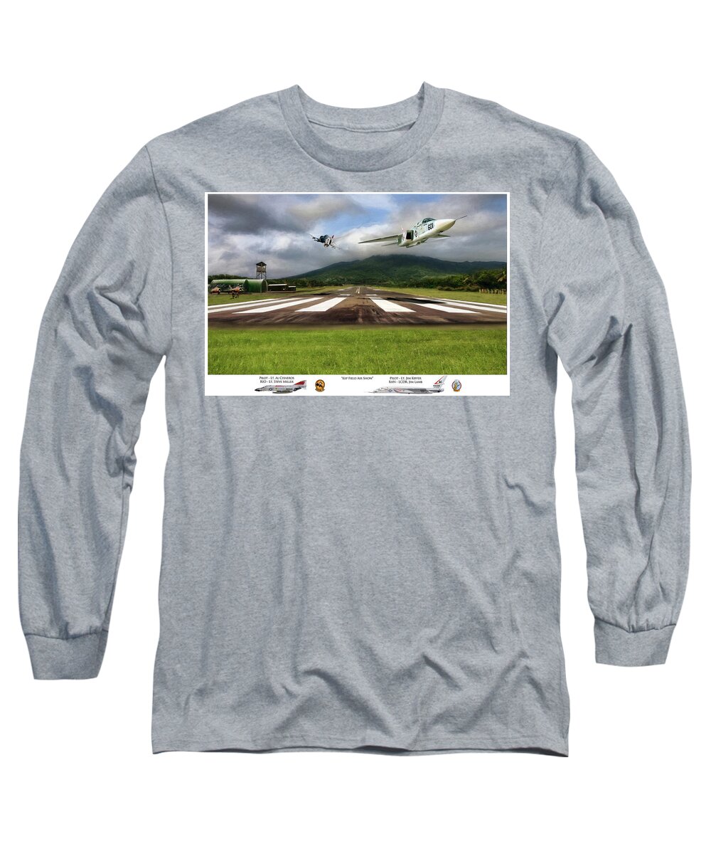 Aviation Long Sleeve T-Shirt featuring the digital art Kep Field Air Show by Peter Chilelli
