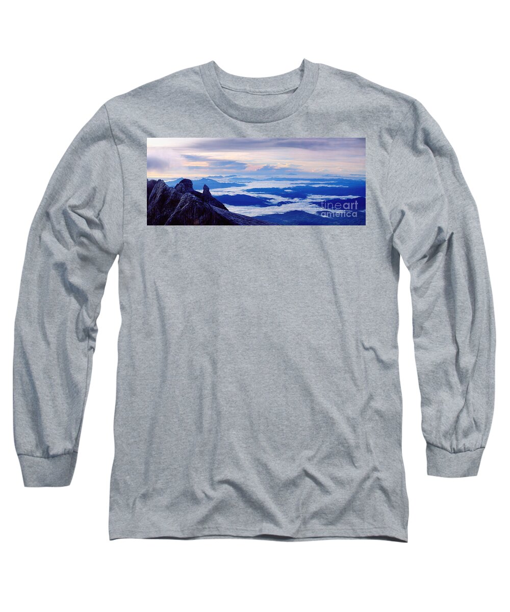 Mount Kinabalu Long Sleeve T-Shirt featuring the photograph Kinabalu panorama by Warren Photographic