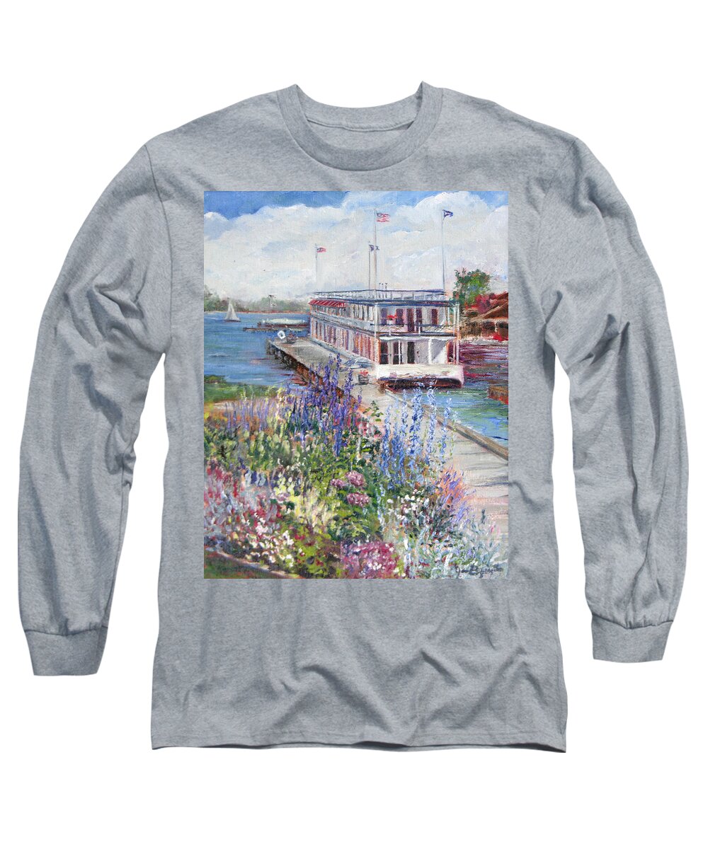 Nautical Long Sleeve T-Shirt featuring the painting La Duchesse by Jan Byington