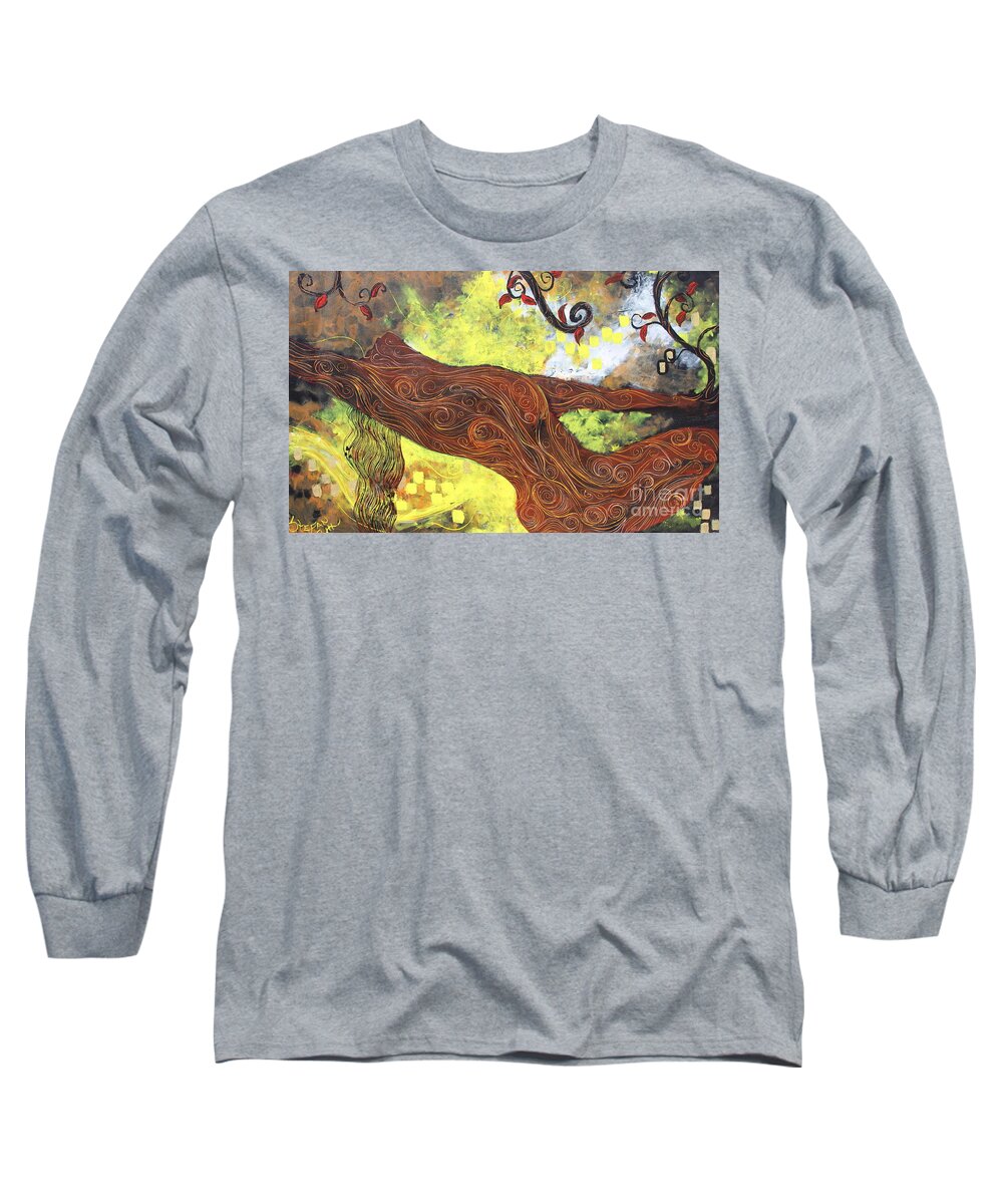 Lady Long Sleeve T-Shirt featuring the painting Lady Of Elation by Stefan Duncan