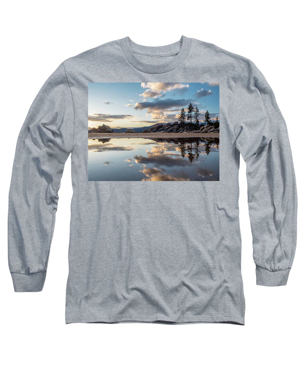 Usa Long Sleeve T-Shirt featuring the photograph Lake Tahoe Mirror by Martin Gollery