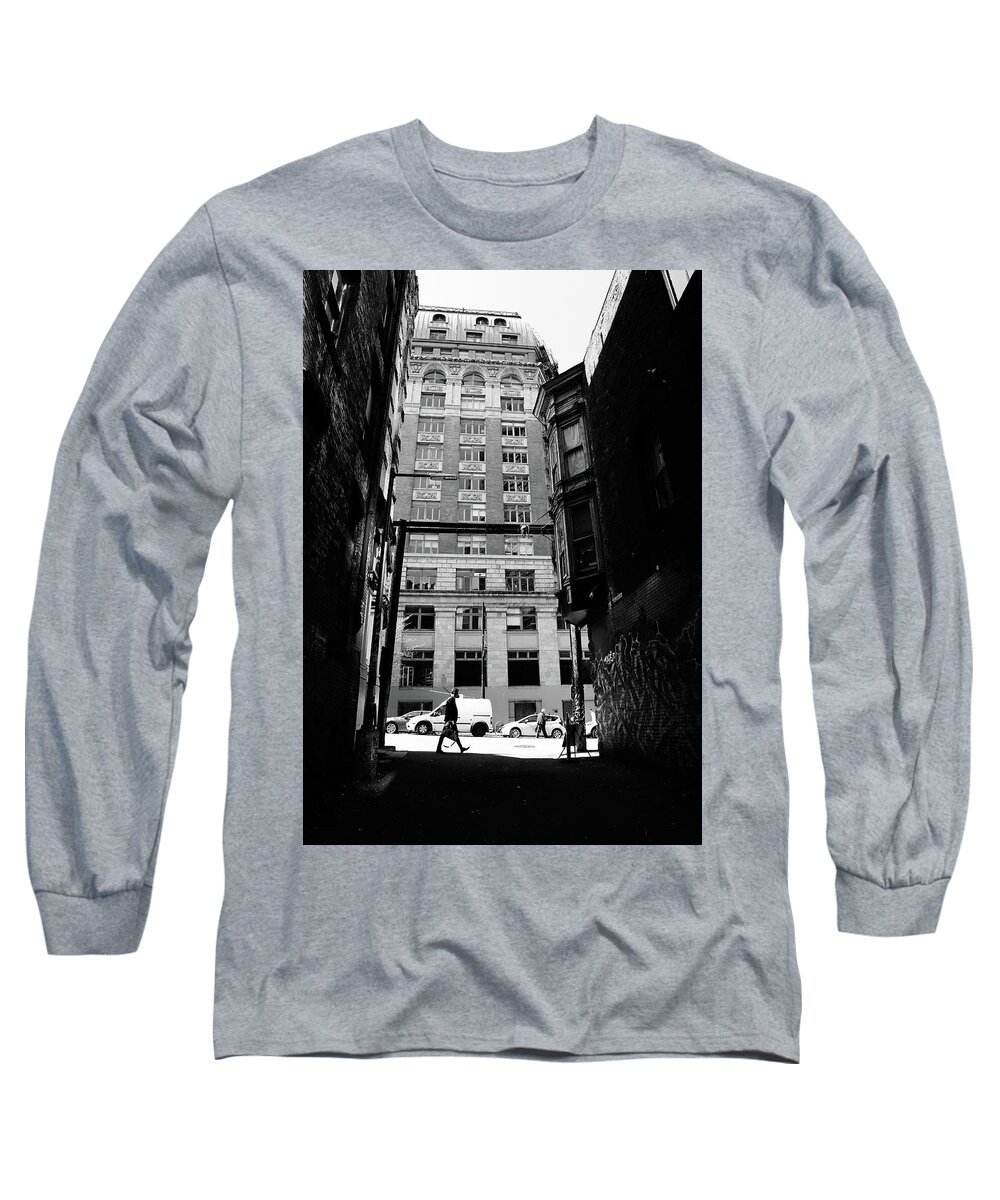 Street Photography Long Sleeve T-Shirt featuring the photograph Last jacket by J C
