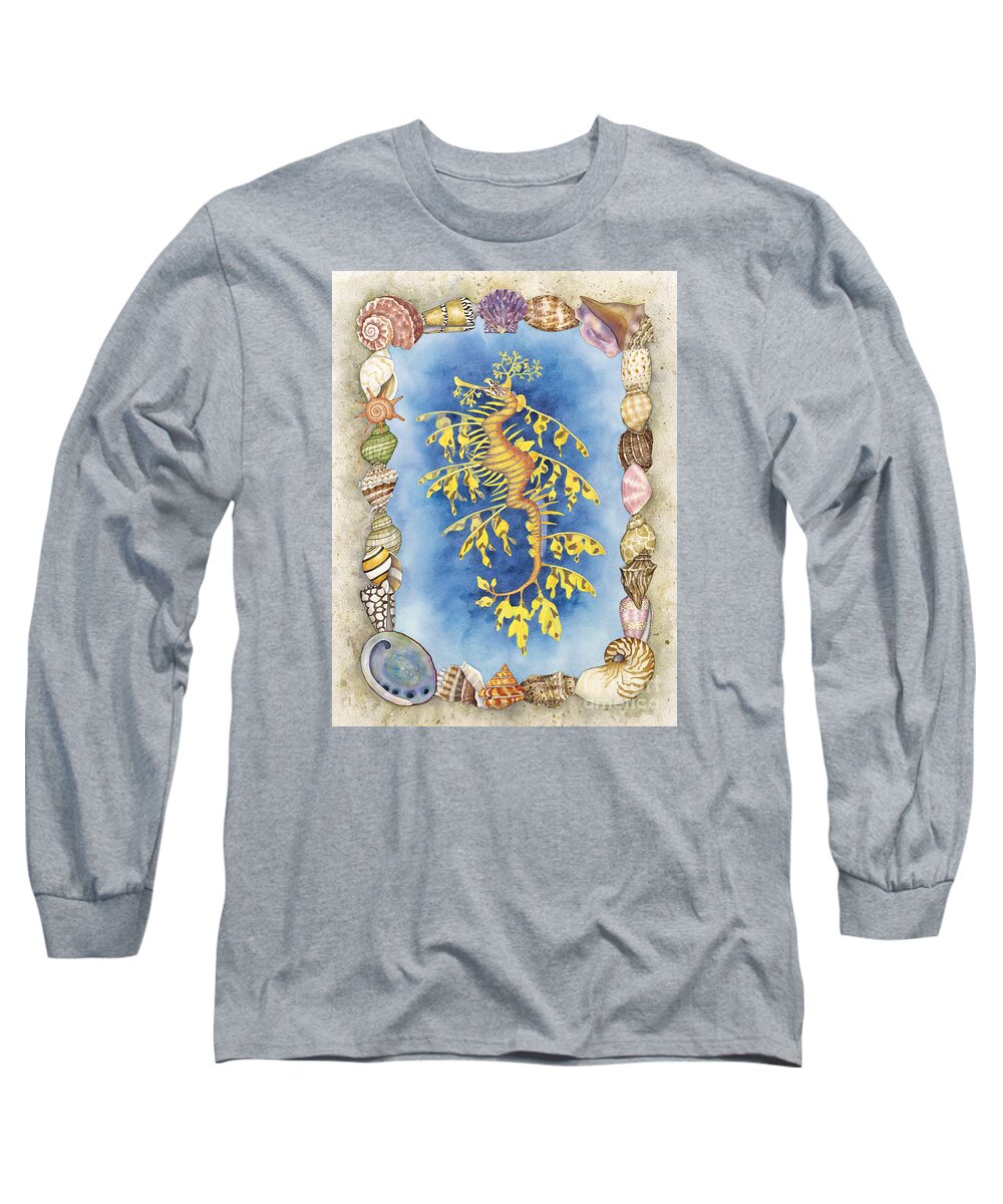 Leafy Sea Dragon Long Sleeve T-Shirt featuring the painting Leafy Sea Dragon by Lucy Arnold