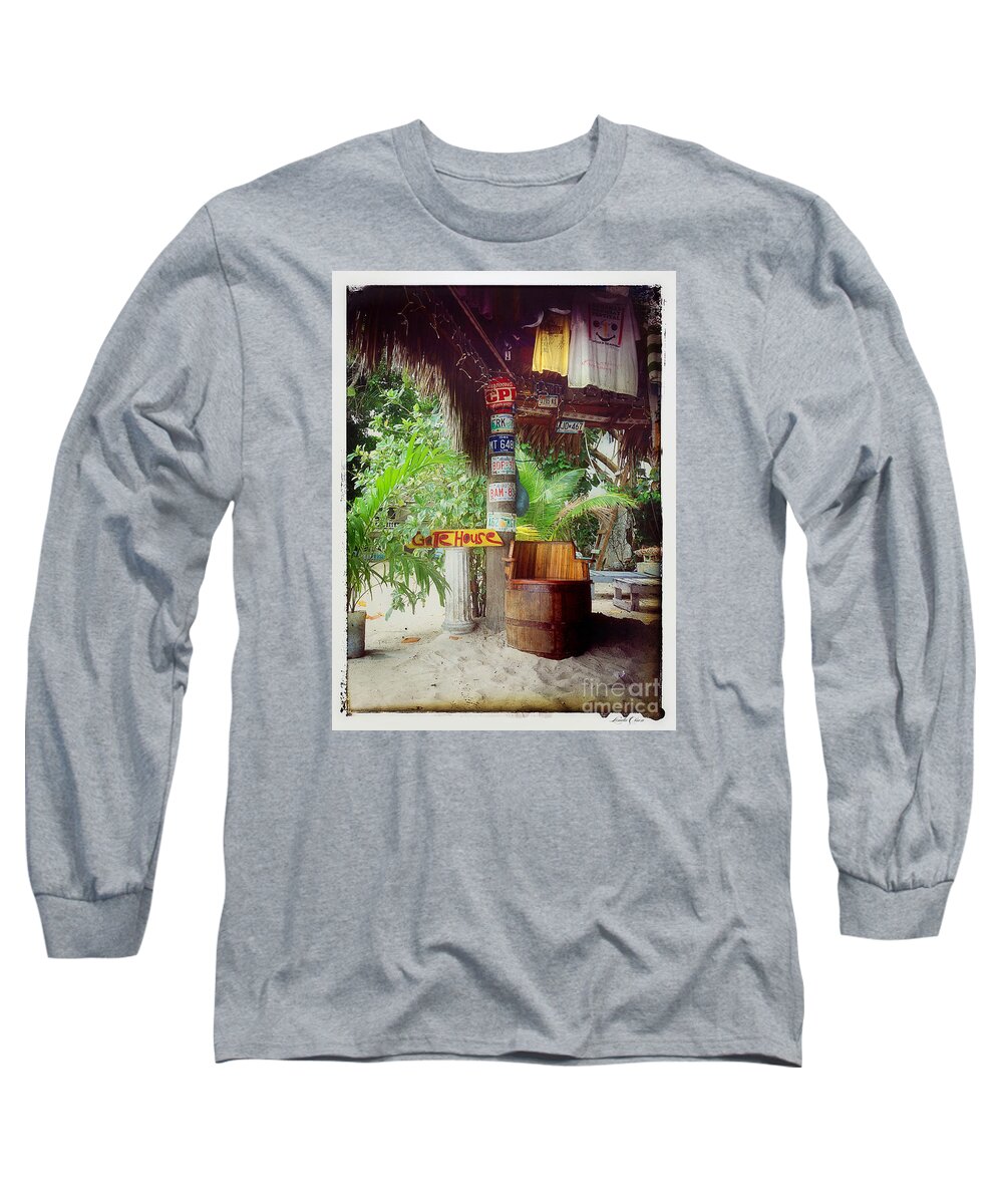Negril Long Sleeve T-Shirt featuring the photograph License to Drink by Linda Olsen