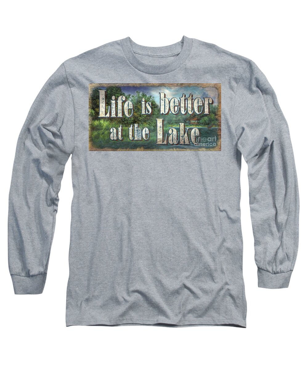 Jq Licensing Long Sleeve T-Shirt featuring the photograph Life is Better Sign by JQ Licensing