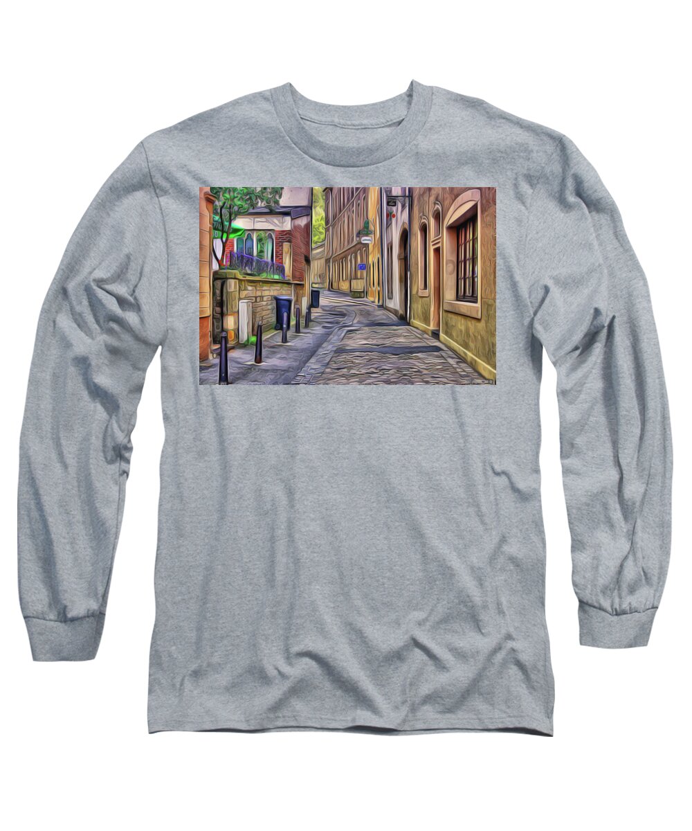 Village Long Sleeve T-Shirt featuring the painting Little Village by Harry Warrick