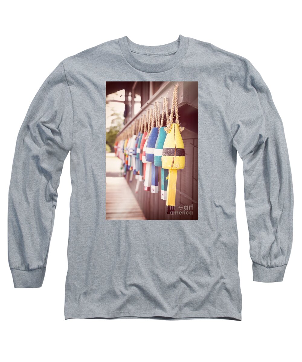 Lobster Long Sleeve T-Shirt featuring the photograph Lobster floats by Jane Rix