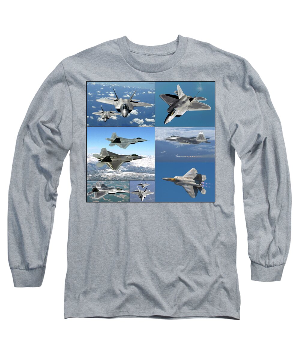 Lockheed Martin F-22 Raptor Long Sleeve T-Shirt featuring the photograph Lockheed Martin F-22 Raptor by Paul Fearn