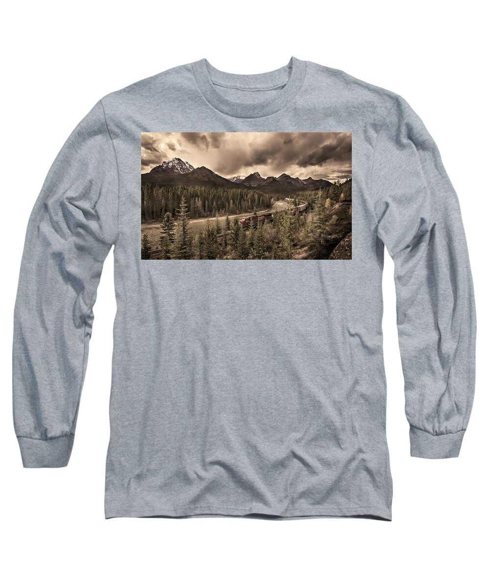 Morant's Curve Long Sleeve T-Shirt featuring the photograph Long Train Running by John Poon