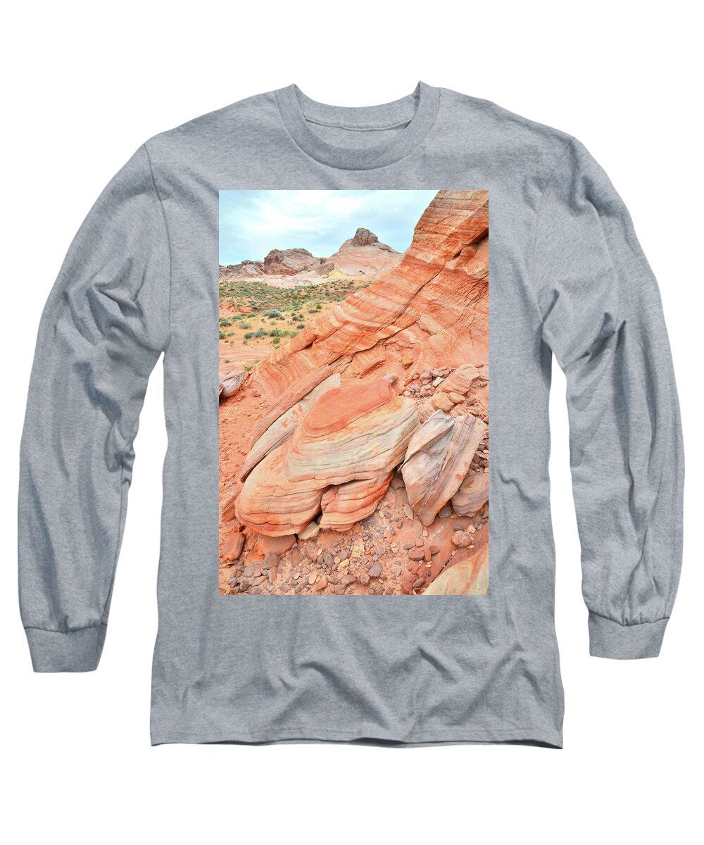Valley Of Fire State Park Long Sleeve T-Shirt featuring the photograph Looking South in Valley of Fire by Ray Mathis