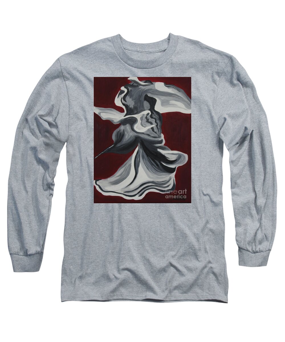 Magic Dance Art Long Sleeve T-Shirt featuring the painting Magic Dance by Annette M Stevenson