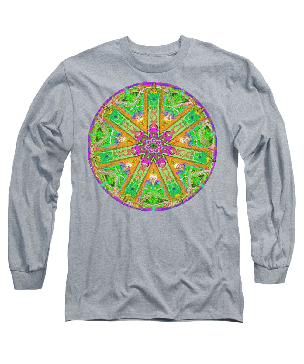 Mandala Long Sleeve T-Shirt featuring the painting Mandala 12 27 2015 Kings and Priests by Hidden Mountain