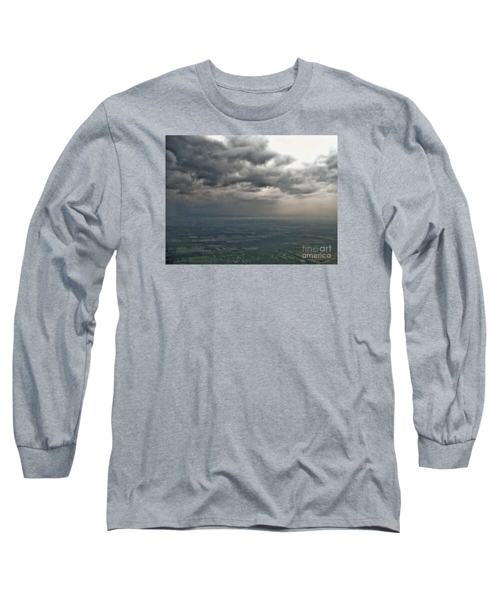 May Skies Over North America Long Sleeve T-Shirt featuring the photograph May Skies Over North America by Paddy Shaffer