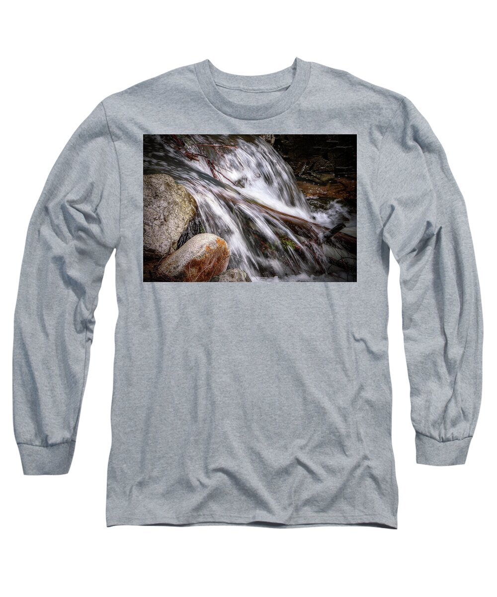 Water Long Sleeve T-Shirt featuring the photograph Melting Snow Falls by Elaine Malott