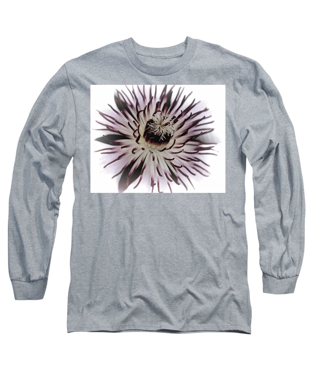 Clematis Long Sleeve T-Shirt featuring the photograph Milky Clematis by Baggieoldboy