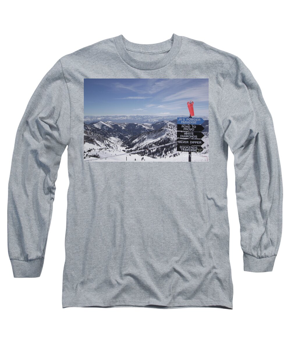 Snowbird Ski Resort Long Sleeve T-Shirt featuring the photograph Mineral Basin by Adam Jewell