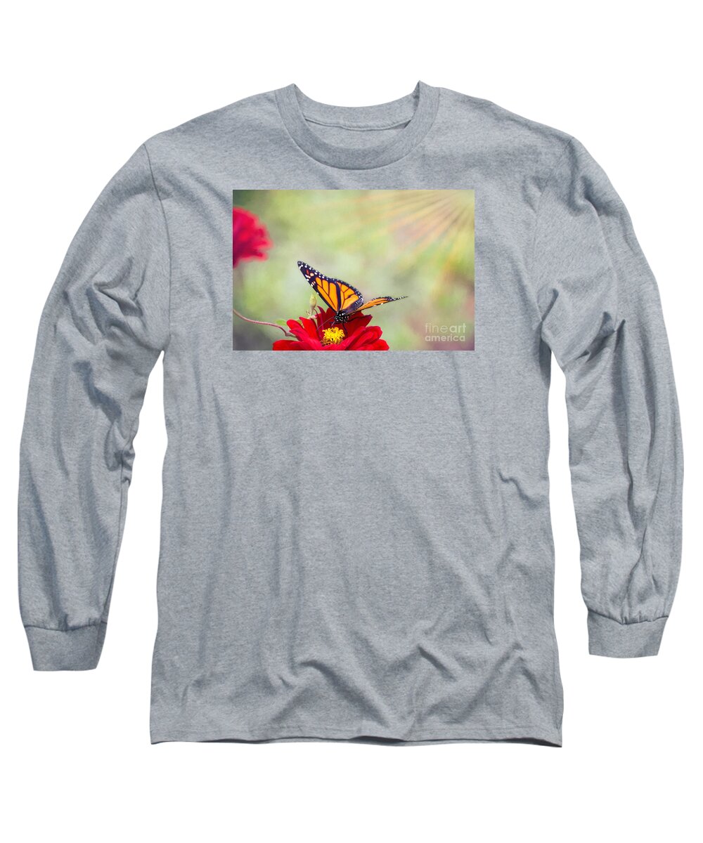 Nature Long Sleeve T-Shirt featuring the photograph Monarch Magic by Sharon McConnell