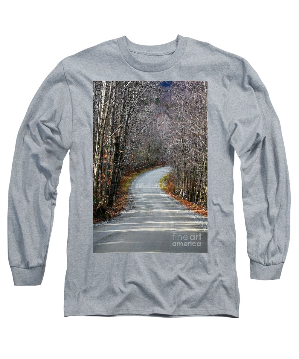 Rural Long Sleeve T-Shirt featuring the photograph Montgomery Mountain Rd. by Deborah Benoit