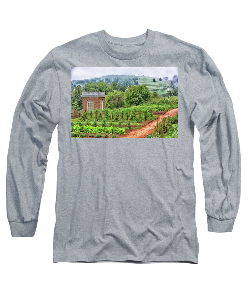 Garden Long Sleeve T-Shirt featuring the photograph Monticello Gardens by Mike Martin