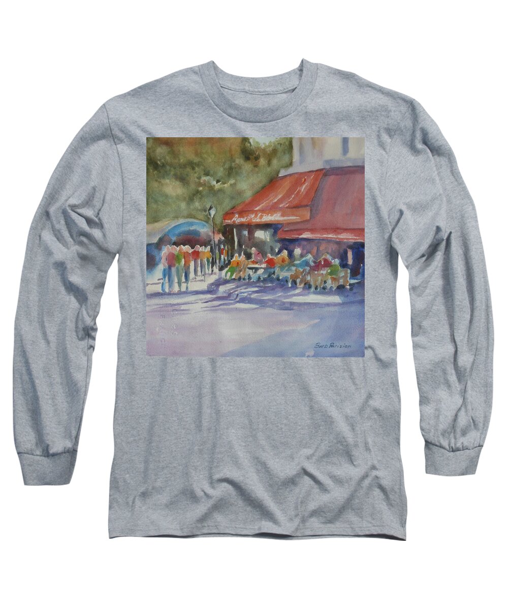 Montmartre Long Sleeve T-Shirt featuring the painting Montmartre by Barbara Parisien