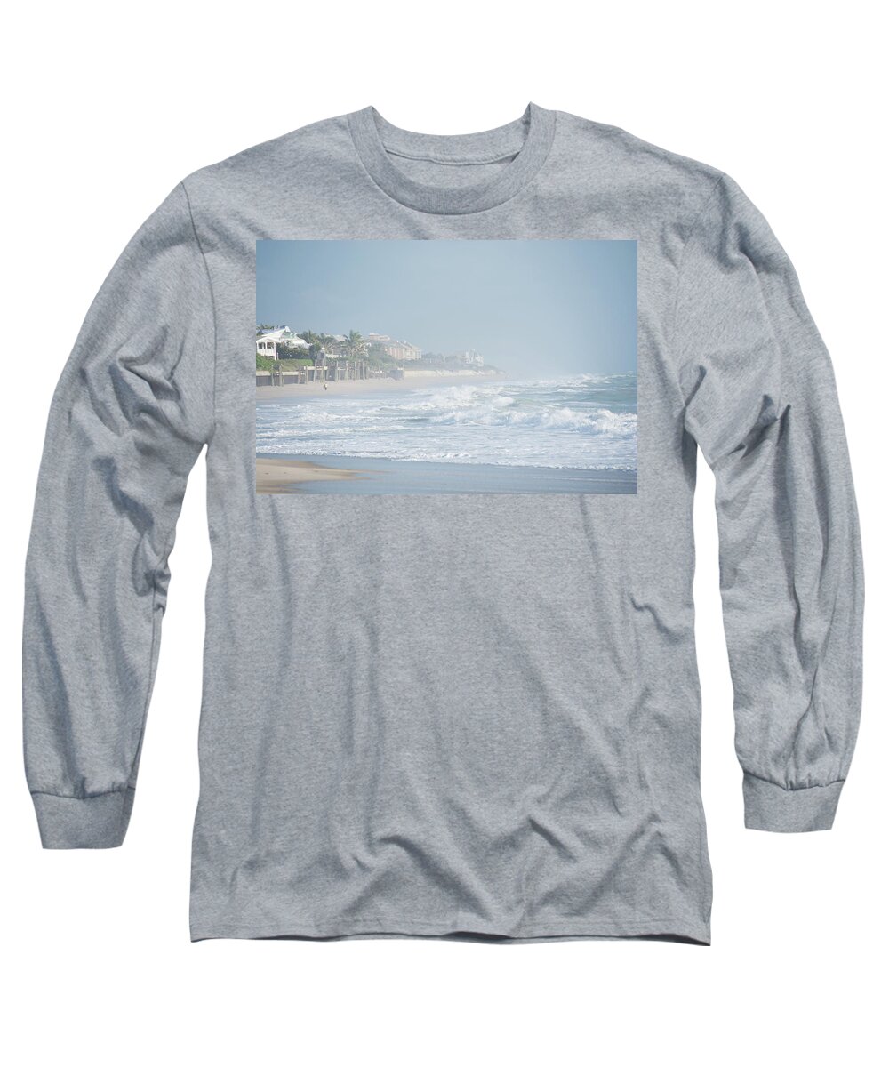 Morning Long Sleeve T-Shirt featuring the photograph Morning Mist on Vero Beach by John Black