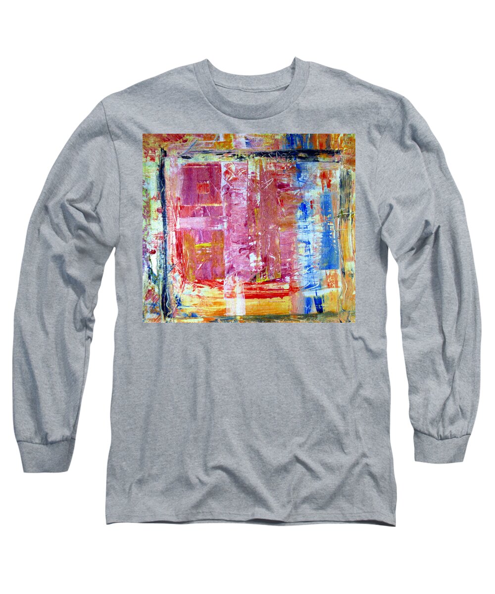 Abstract Long Sleeve T-Shirt featuring the painting Morning by Wayne Potrafka